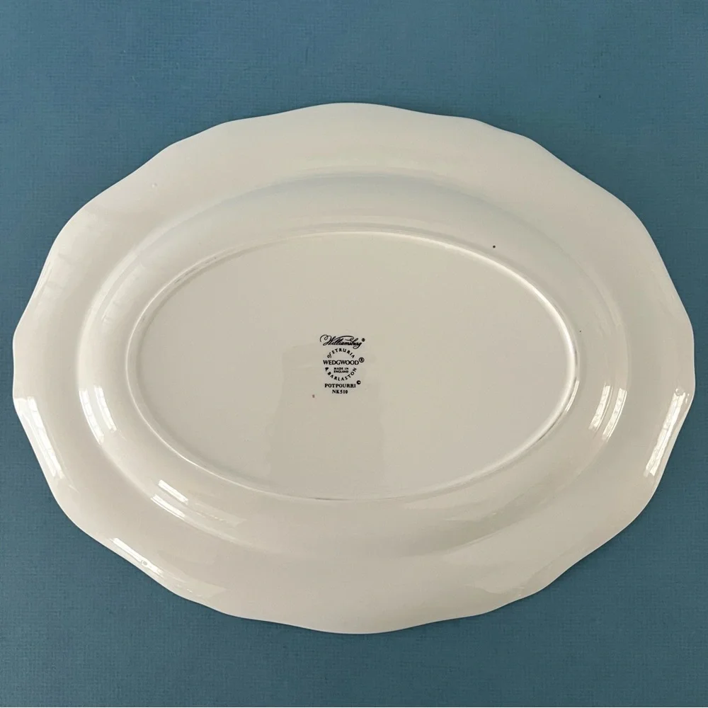 Wedgwood Williamsburg‎ Potpourri Queensware Vintage Porcelain Serving Platter